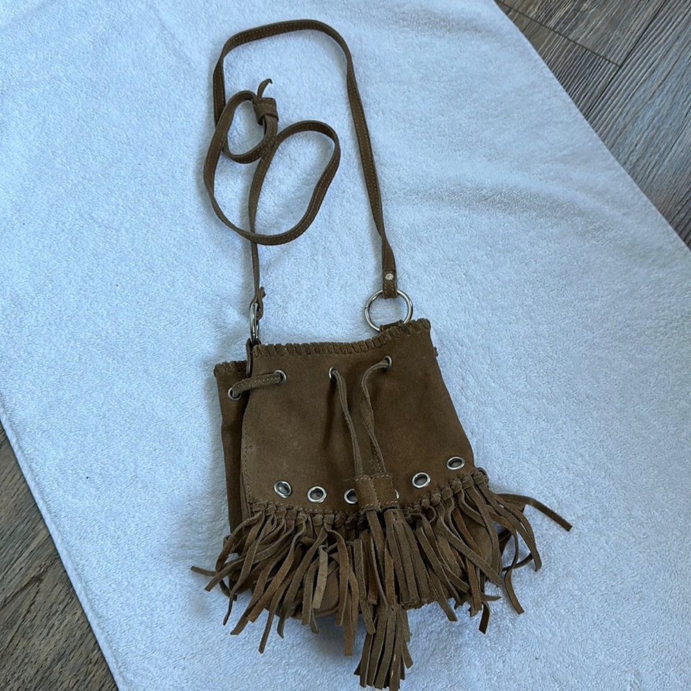 Madison Harding Suede Leather Fringe Bag